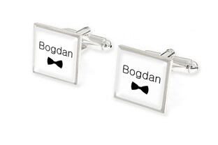 Kwadratowe spinki do mankietów koszuli, noszące dumnie imię "Bogdan", są prawdziwym arcydziełem współczesnego wzornictwa i rzemiosła