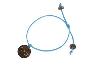 Oryginalna bransoletka w kolorze niebieskim z symbolem odwróconej ósemki