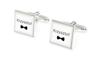 Spinki do mankietów z imieniem "Krzysztof" to wyjątkowe akcesorium dla każdego eleganckiego mężczyzny
