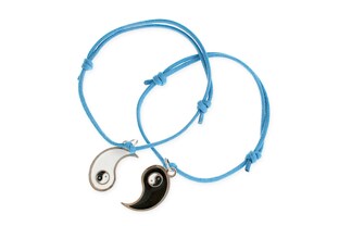 Niebieska bransoletka ze znakami Yin Yang jest mistyczną kombinacją tradycyjnej symboliki i nowoczesnego designu
