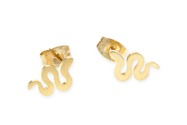 Oryginalne kolczyki w kształcie węży, wykonanej ze stali szlachetnej w kolorze złotym