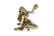 Figurka w kolorze złotym wykonana z metalu nieszlachetnego, pokryta mosiądzem, symbolizująca Zodiakalną Pannę