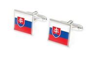 Elegancki, kolorowe spinki wykorzystujące motyw słowackiej flagi