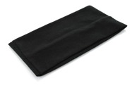 Szeroka opaska do włosów wykonana z elastycznego materiału w kolorze czarnym o szerokości 10 cm