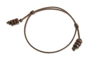 Brązowa bransoletka z jubilerskiego sznurka woskowanego