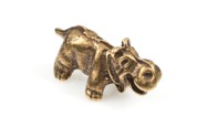 Zabawna figurka hipopotama, wykonana z metalu nieszlachetnego w kolorze starego złota