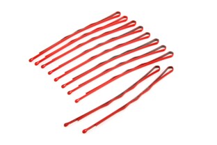 Uniwersalne wsuwki do włosów, metalowe w kolorze czerwonym
