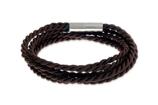 Niezwykła, unikalna bransoletka składająca się z trzech delikatnych sznurków w kolorze brązowym