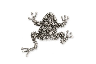 Efektowna broszka z motywem żaby