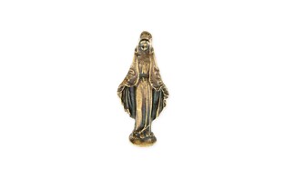Stojąca figurka Matki Bożej w kolorze antycznego złota