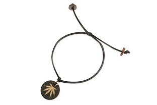Bransoletka wykonana ze sznurka jubilerskiego w kolorze czarnym
