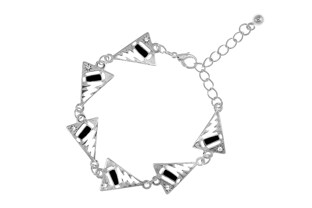 Nowoczesna i stylowa bransoletka wykonana z metalu nieszlachetnego pokrytego warstwą srebra